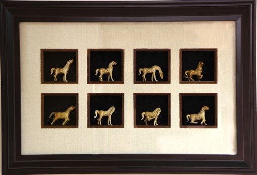 Картина по фен-шуй 8 лошадей успеха XMS-6132-B - фото 185942