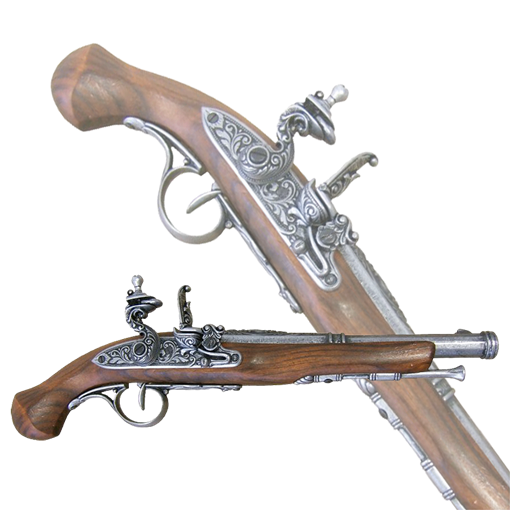 Пистоль системы флинтлок 18 века DE-1102-G - фото 185987