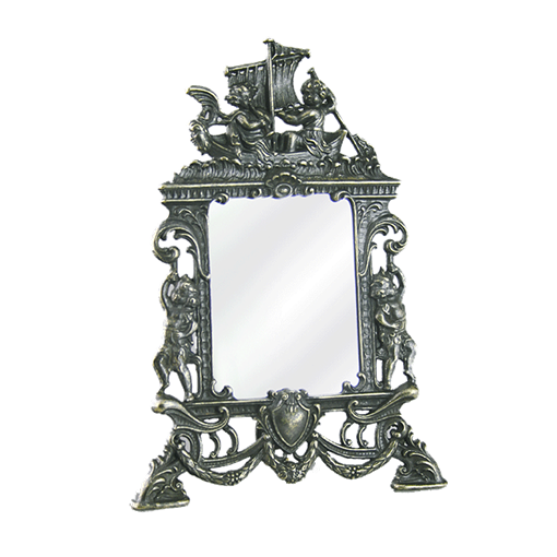 Зеркало настольное Ангелы под бронзу AL-82-327-ANT - фото 186148