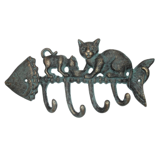 Вешалка настенная Вкусная Рыбка, 4 крючка YM-HK-5503-S - фото 186876