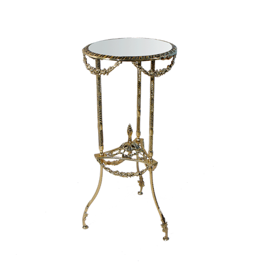 Столик круглый  высокий с зеркальной столешницей, золото BP-50217-D - фото 186896