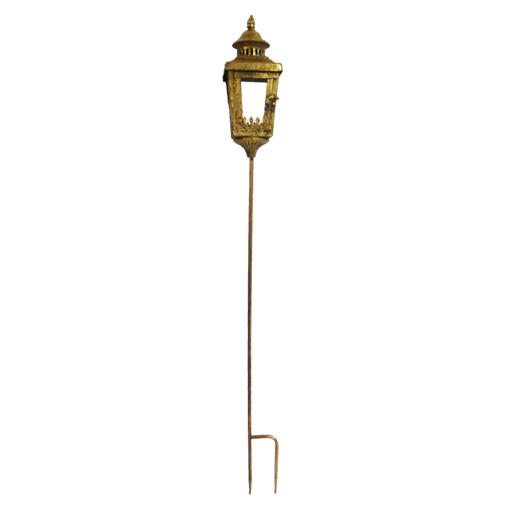 Фонарь садовый на ножке, под свечу,  золотая патина FY-155161-F129 - фото 187110