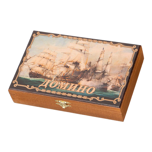 Домино подарочное в шкатулке Морское сражение SA-DM-012 - фото 187624
