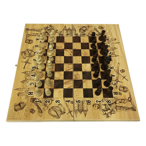 Набор игр шахматы нарды, шашки с доской Рыцари SA-SH-022 - фото 187627