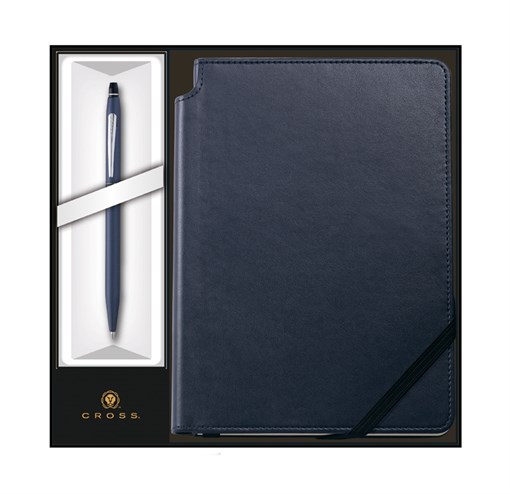 Набор: Шариковая ручка Click Midnight Blue и Записная книжка Journal Midnight Blue Кросс (Cross) AT0622-121/ - фото 189295