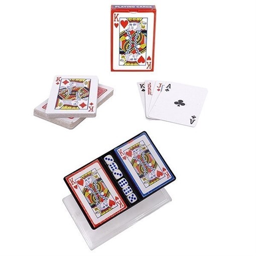 Игра настольная 2 в 1 (карты, кости), L15 W9 H2см - фото 195434