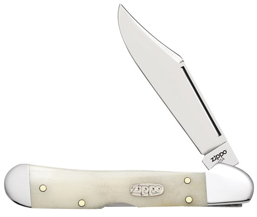 Нож перочинный Zippo Smooth Natural Bone Mini Copperlock 92 мм 50533 - фото 198157