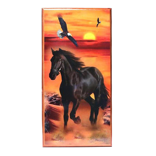 Нарды в деревянной коробке Конь на закате - фото 206298