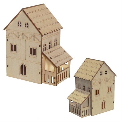 Изделие декоративное  с подсветкой "Домик" L11 W7,5 H14 см - фото 212787