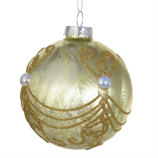 Украшение новогоднее Шар "Золотая рапсодия", D8 см - фото 216633