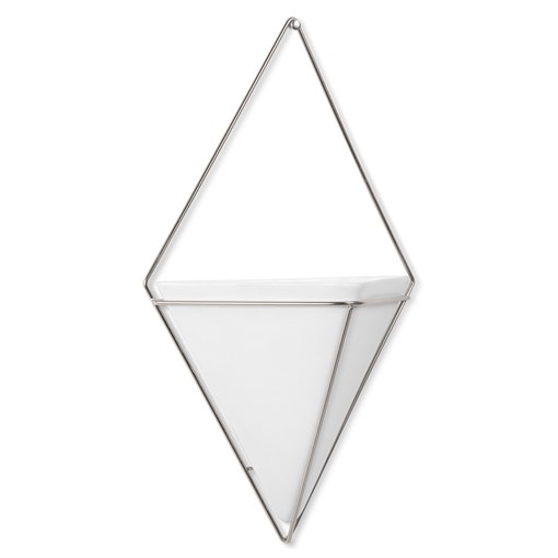 Декор для стен trigg, большой, белый/никель - фото 246557