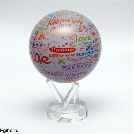 Глобус самовращающийся Mova Globe d12 см С Любовью - фото 251246