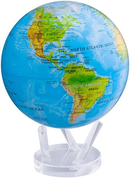 Глобус самовращающийся Mova Globe d22 см с общегеографической картой Мира - фото 251249