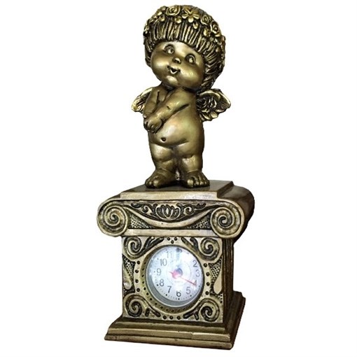 Часы настольные Ангел-I цвет: сусальное золото Н25.5 см - фото 251643