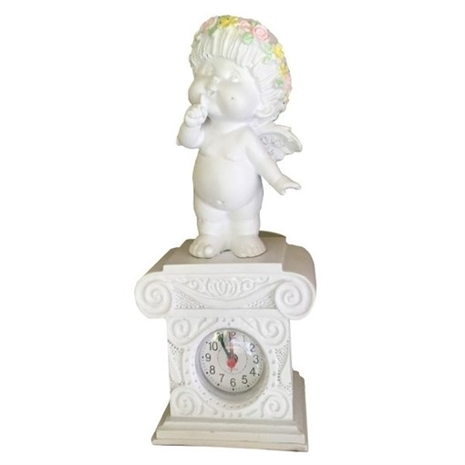 Часы настольные Ангел-I цвет: белый Н25.5 см - фото 251670