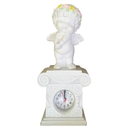 Часы настольные Ангел цвет: белый Н25.5 см - фото 251676