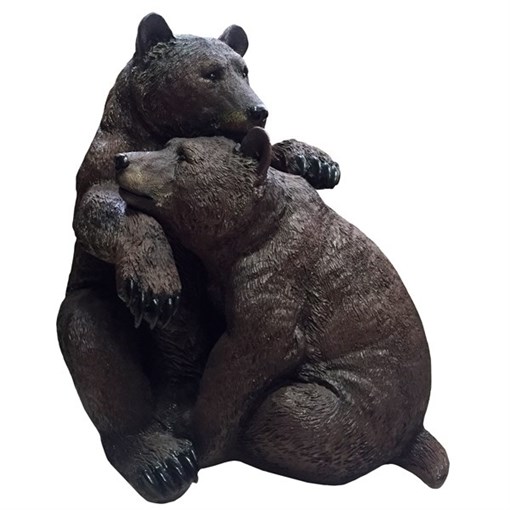 Фигура декоративная Медведи обнимаются L53W32H52 см. - фото 251847