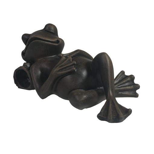 Фигура декоративная Лягушка отдыхает цвет: черный L18W9H9см - фото 252472