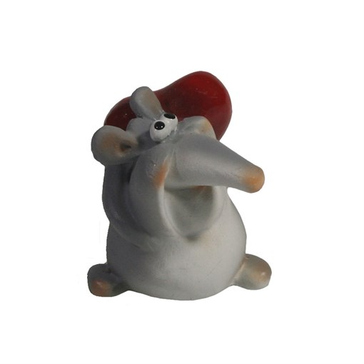 Фигура декоративная Влюбленная крыса L3,5 W3H3,5 см - фото 253968