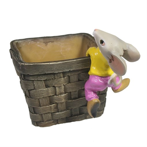 Фигурка декоративная Мышонок Рон (серый) L6,5 W5,5 H11 см (без кашпо) - фото 253986