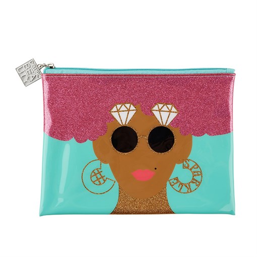 Косметичка Dewal Beauty серия "Модница", мятная 22х16,5х1,5см - фото 254474