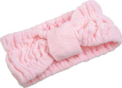 Повязка Dewal Beauty на голову «бантик», розовый - фото 254489