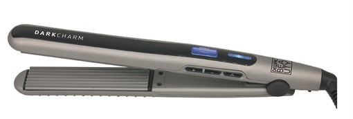Щипцы-гофре для волос DEWAL BEAUTY Dark Charm, 25x110 мм, 40 Вт, серые - фото 254548