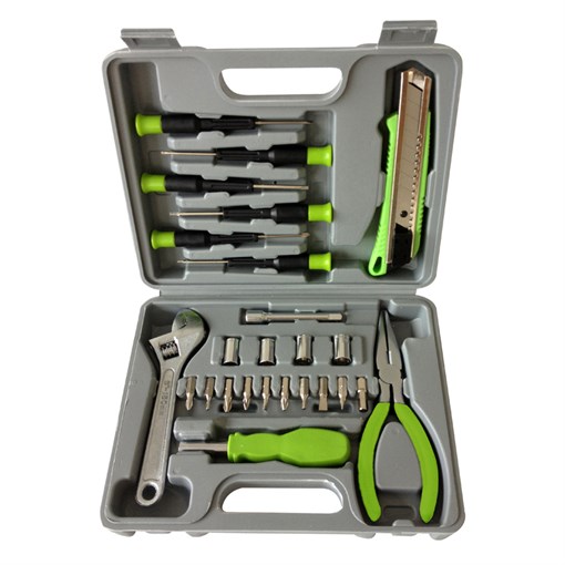 Набор инструментов Stinger, 26 предметов, в пластиковом кейсе, 230x50x180 мм, тёмно-серый - фото 255607