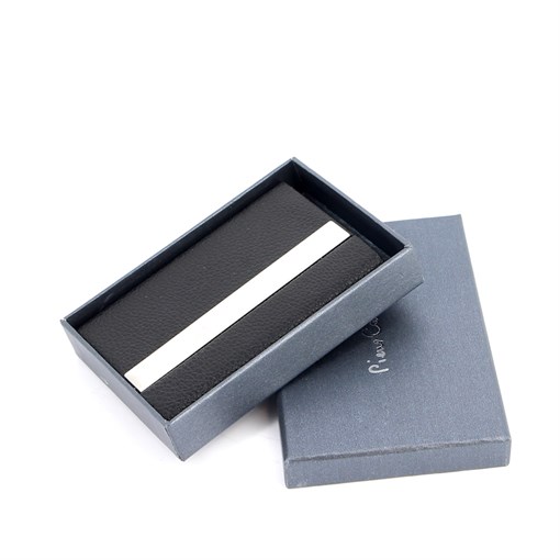 Визитница Pierre Cardin. Корпус - иск.кожа. Размер 9,5 х 6,6 х 1,4 см. Цвет - черный. - фото 255711