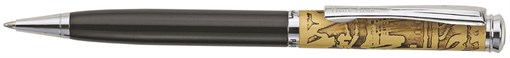 Шариковая ручка Pierre Cardin GAMME,  цвет - черный/ колпачок "античное золото". Упаковка Е или Е-1 - фото 256248