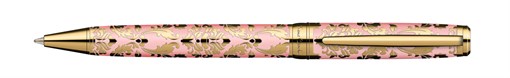 Ручка шариковая Pierre Cardin RENAISSANCE. Цвет - розовый и золотистый. Упаковка В-2. - фото 256420