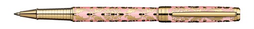 Ручка - роллер Pierre Cardin RENAISSANCE. Цвет - розовый и золотистый. Упаковка В-2. - фото 256421
