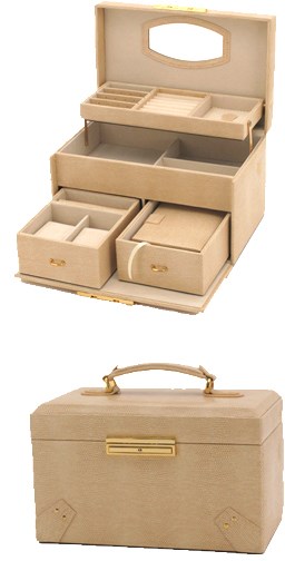 Шкатулка для украшений Jardin D'Ete, цвет бежевый, "рептилия", 27,0 х 17,0 х 16,5 см - фото 256918