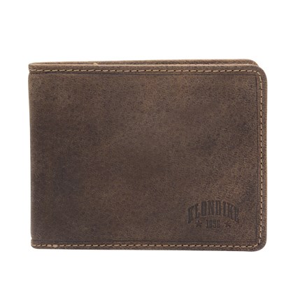 Бумажник KLONDIKE «Peter», натуральная кожа в темно-коричневом цвете, 12 х 9,5 см - фото 258190