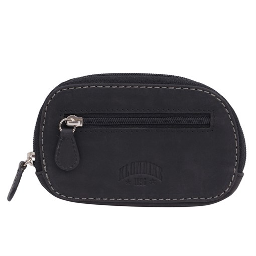 Ключница KLONDIKE Yukon, натуральная кожа в черном цвете, 11,5 х 2 х 7,5 см - фото 258554