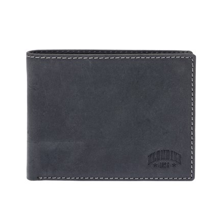 Бумажник KLONDIKE Yukon, натуральная кожа в черном цвете, 13 х 2,5 х 10 см - фото 258581