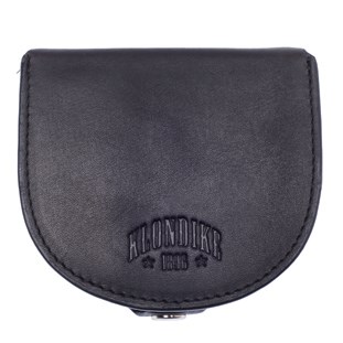 Монетница KLONDIKE Dawson, натуральная кожа в черном цвете, 8,5 х 2 х 7,5 см - фото 258668