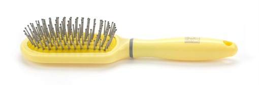 Щетка Dewal Beauty серия "Лимонный пудинг", массажная, с нейлоновым штифтом,трапеция - фото 258900