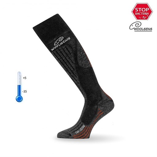 Носки Lasting SWH 906, wool+polyamide, серые с рисунком, размер XL (SWH906-XL) - фото 260296