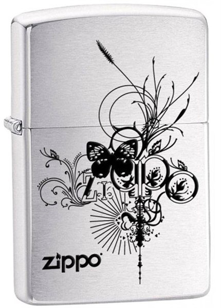 Широкая зажигалка Zippo Zippo Butterfly 24800 - фото 281950