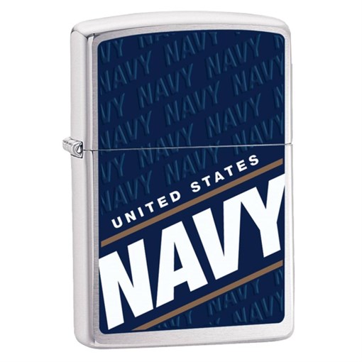 Широкая зажигалка Zippo Us Navy 24813 - фото 281952