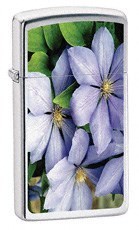 Узкая зажигалка Zippo Purple Petals 24525 - фото 282218