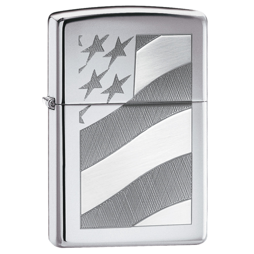 Широкая зажигалка Zippo Old glory 21068 - фото 282357