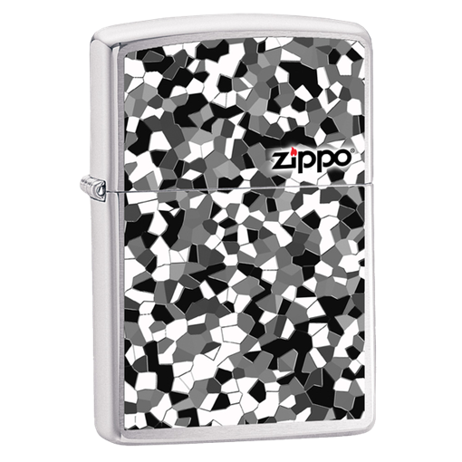 Широкая зажигалка Zippo Broken Glass 24807 - фото 282420