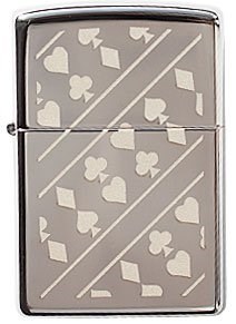 Широкая зажигалка Zippo Card Suits 150 - фото 282436