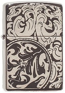 Широкая зажигалка Zippo Magnifying Scrolls 150 - фото 282442