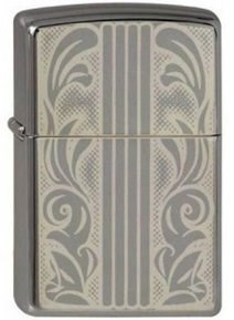 Широкая зажигалка Zippo Scrolls & Bars 150 - фото 282446