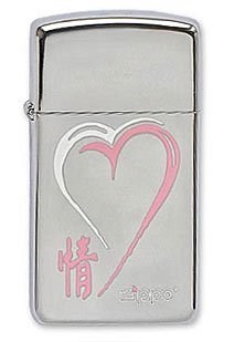 Узкая зажигалка Zippo Love series 1610 - фото 282466