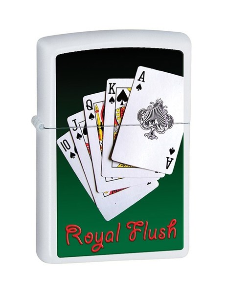 Широкая зажигалка Zippo Royal Flush 28038 - фото 283059