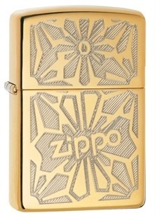Широкая зажигалка Zippo Flower 28450 - фото 283242